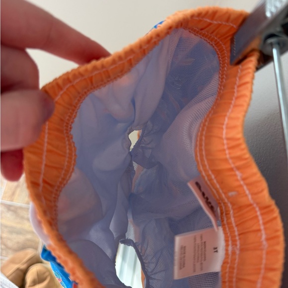 Kids Bluey Swim Trunks 3T - NWOT Boys- Blue & Orange Shorts with Liner - Picture 7 of 7